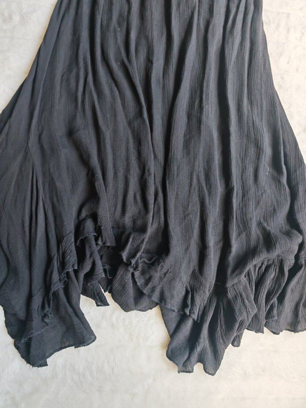 Free People Adella Maxi Slip Dress Black Lace Boho Festival Maxi Size M - Picture 6 of 14